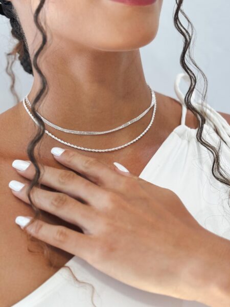 Choker ponto baiano ou tripla de bolinhas