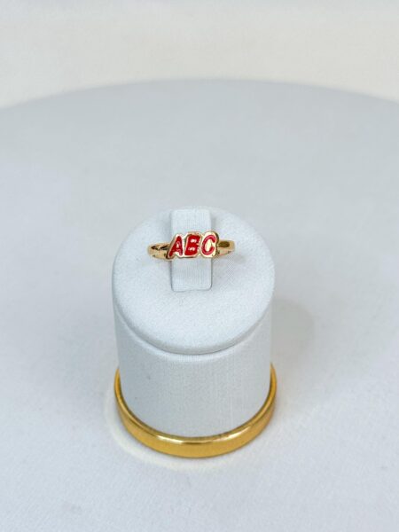 Anel ABC vermelho