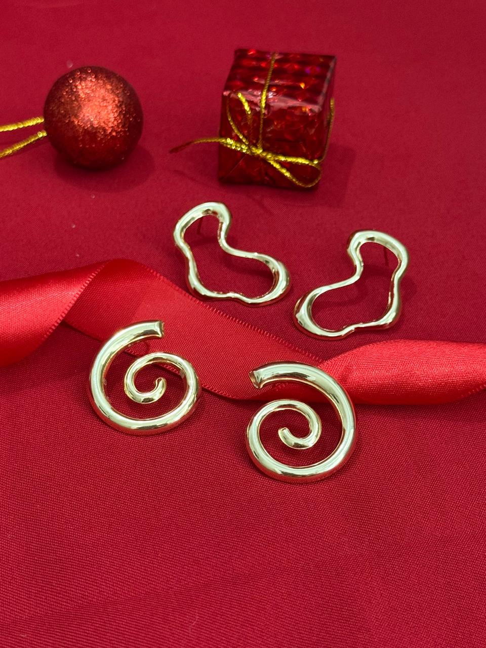 Brinco Espiral Dourado