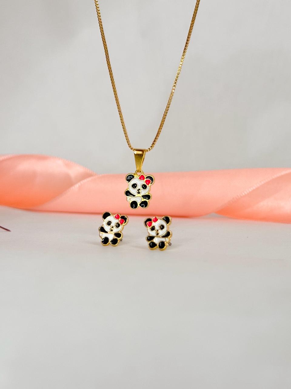 Conjunto infantil ursinho resinado