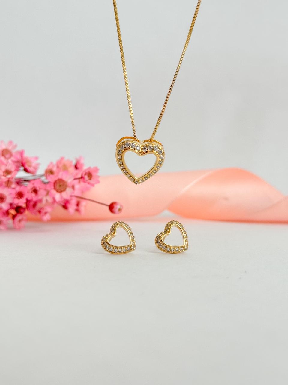 Conjunto Coração Brilho