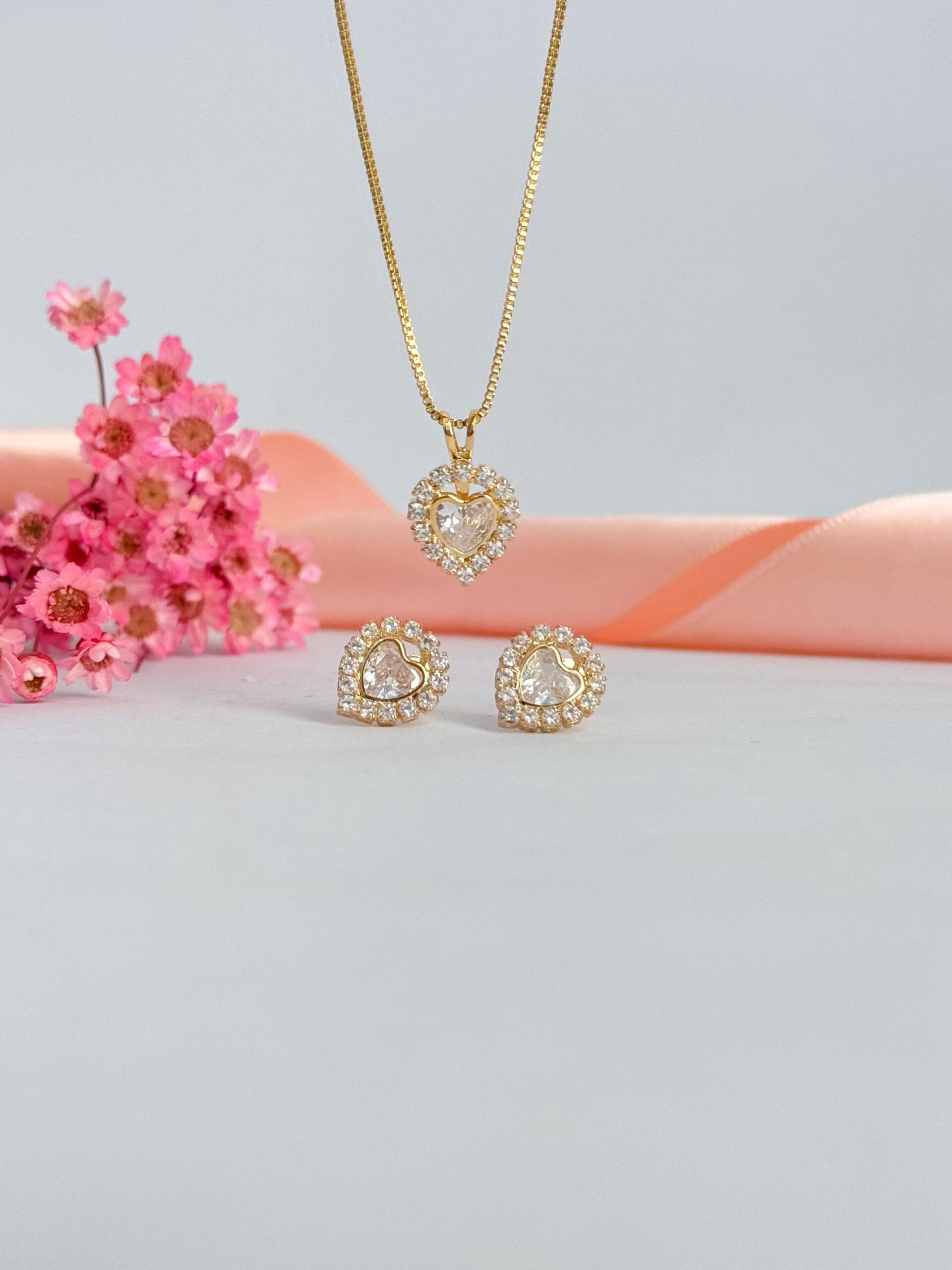 Conjunto Coração Brilho Real