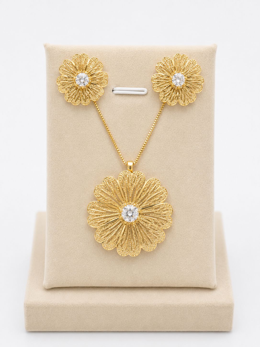 Conjunto flor detalhada com ponto de luz