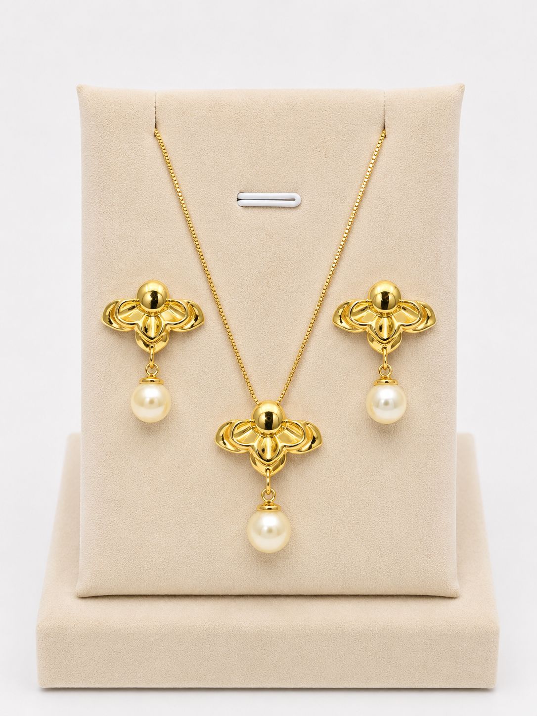 Conjunto organico com pérola