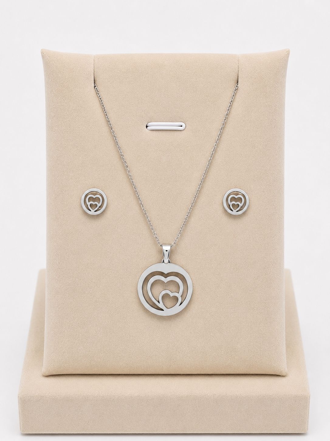 Conjunto coração aço