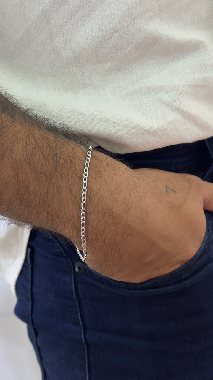 Pulseira masculina aço