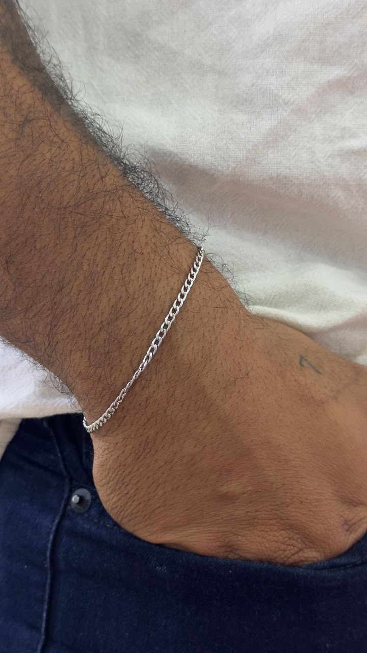 Pulseira masculina aço