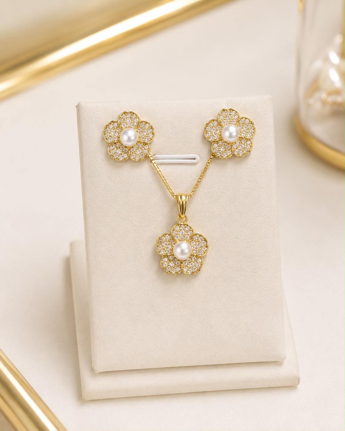 Conjunto flor de pérola