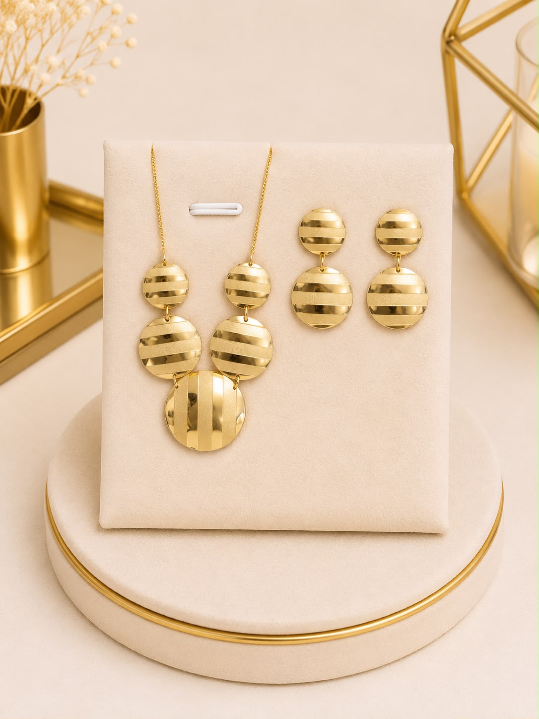 Conjunto círculos dourados