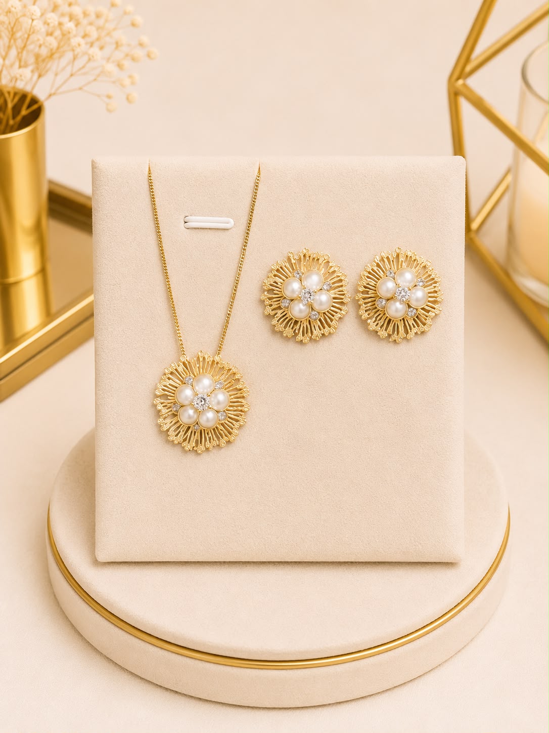 Conjunto flor de pérolas