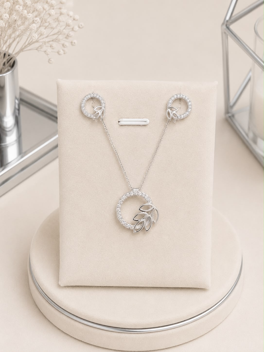 Conjunto Jardim de Luz banhado a prata