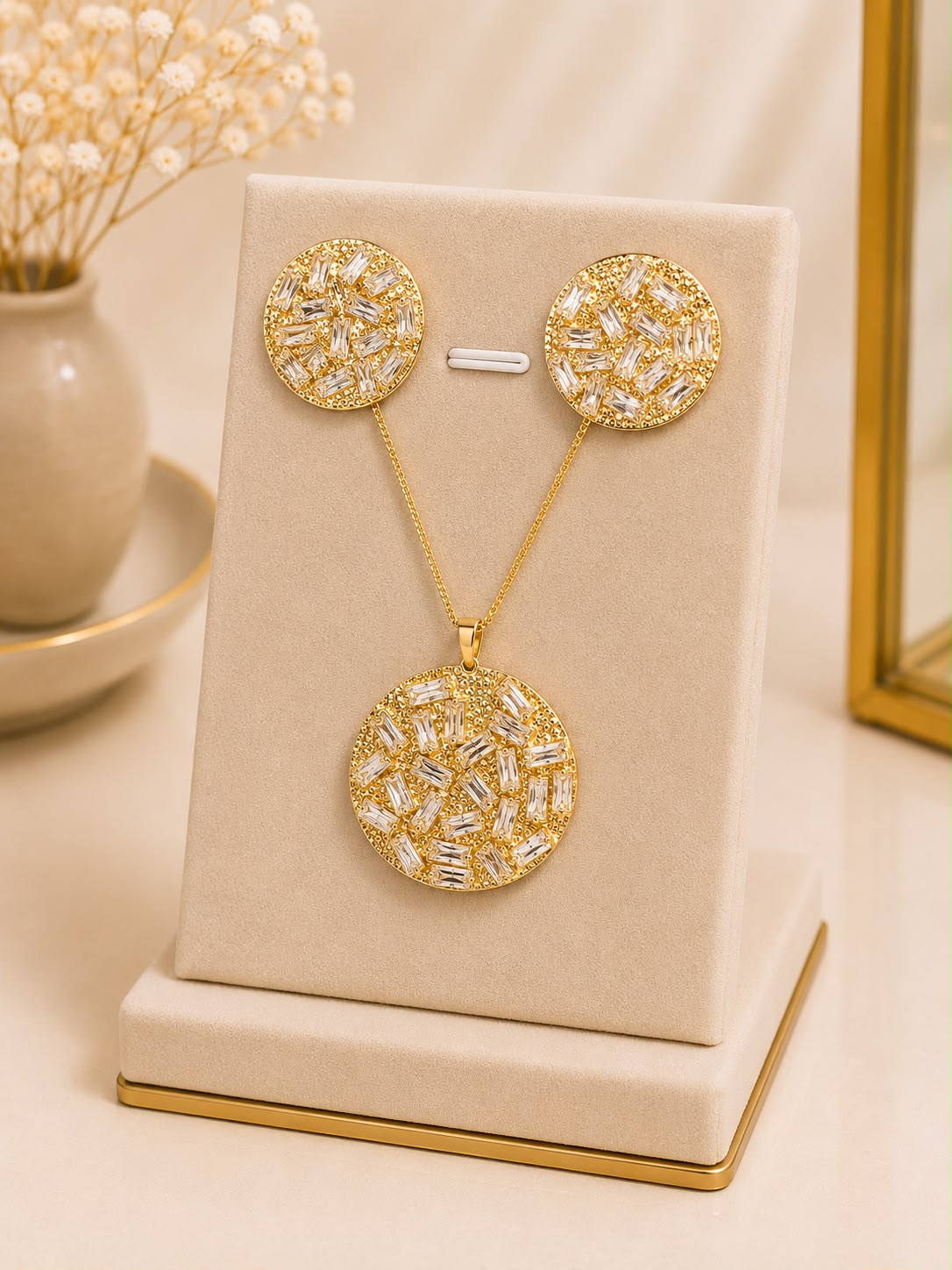 Conjunto Medalhão Crystal 💎