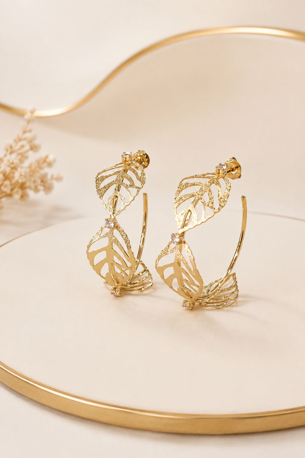 Argola Folhas de Luz